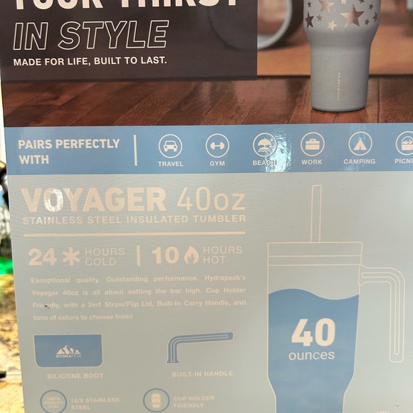 Hydrapeak Voyager 40 oz limited Edition tumbler - Picture 3 of 4